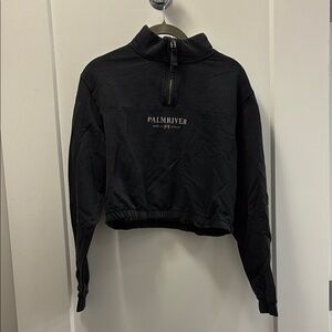 Pull&Bear Half-Zip Cropped Top